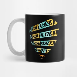 Nocturnal yellow and blue design home accessories, apparel Mug